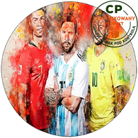 Opłatek na tort Neymar Ronaldo Messi - dla fana