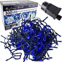 LAMPKI CHOINKOWE 300 LED CHOINKA CHOINKĘ ZEWNĘTRZNE EFEKT FLASH NIEBIESKIE