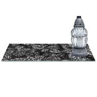 SZKLANA PODSTAWKA POD ZNICZE z dedykacją 60x20cm Liście 29c