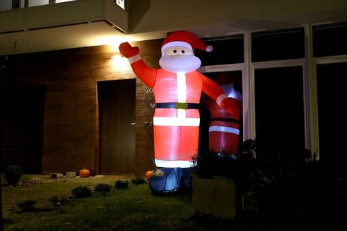 DMUCHANY MIKOŁAJ 1,2M GWIAZDOR LAMPKI choinkowe LED sople choinka ozdoby na Arena.pl