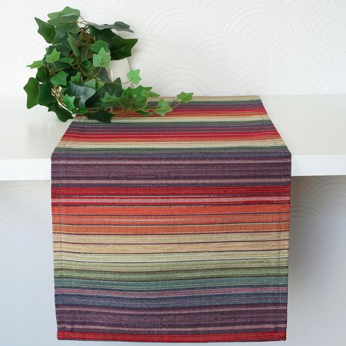 Bieżnik na ławę lub stół kolorowy wzór Tęcza geometryczny gobelin 100cm na Arena.pl