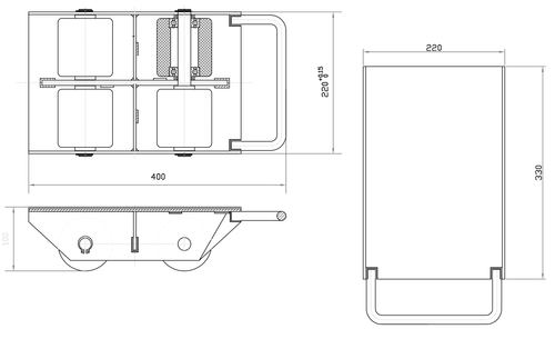 RT3 Rolki transportowe, transportery 3000kg 3t na Arena.pl