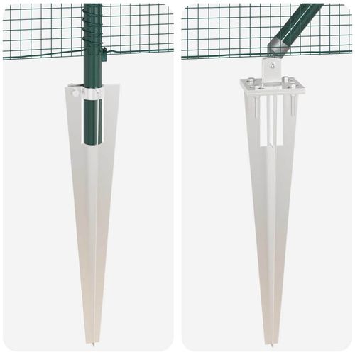 Ogrodzenie z słupkami Zielony 0.8 x 50 m Stal na Arena.pl