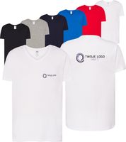 męska KOSZULKA V-NECK własny HAFT TWOJE LOGO NAPIS firmowa reklamowa 10 szt