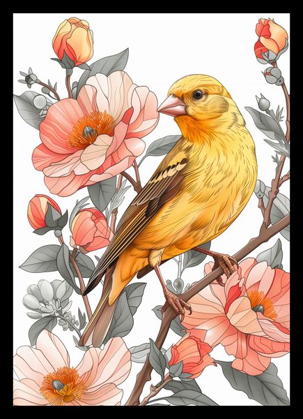 Plakat 21x29,7cm Wiosenny Śpiewaczek zdjęcie 2
