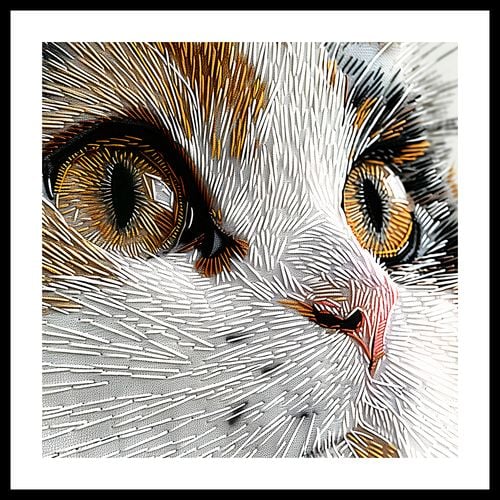 Plakat 60x60cm Nitkowany Kot na Arena.pl