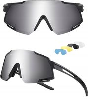 Okulary sportowe JUNDINGYUN z 5 wymiennymi soczewkami, 100% UV