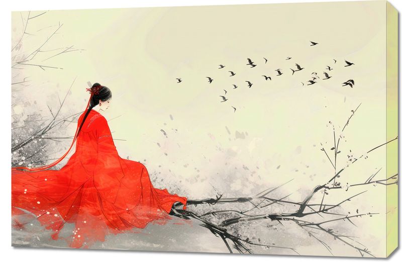 Obraz 90x60cm Diva Na Gałęzi zdjęcie 1