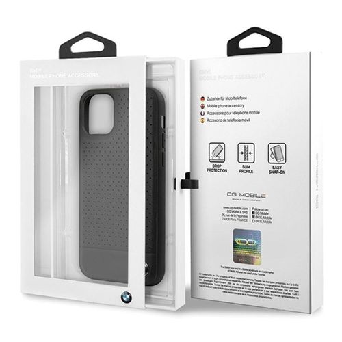 BMW Perforated Horizontal Smooth Leather Etui iPhone 11 (czarny) na Arena.pl