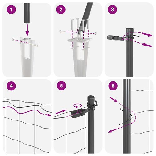Ogrodzenie z słupkami Szary 1.4 x 10 m Stal na Arena.pl