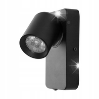 LAMPA ŚCIENNA KINKIET Z WŁĄCZNIKIEM OPRAWA HALOGENOWA GU10 LED OBRACANA