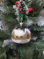 ZESTAW 4 BOMBEK SZKLANYCH 8CM RĘCZNIE DEKOROWANE BUTELKOWA ZIELEŃ