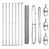 Ogrodzenie z słupkami Srebrny 0.8 x 10 m Stal pokryta PCV