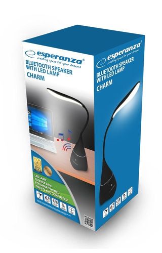 Głośnik bluetooth z lampką LED czarny na Arena.pl