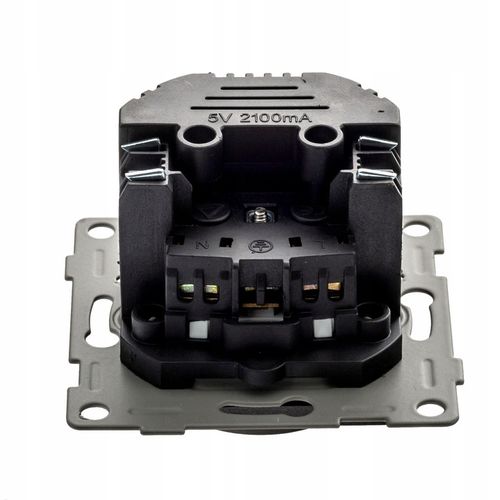 Gniazdko pojedyncze SZKLANE 230V KONTAKT z BOLCEM uziemieniem CZARNE na Arena.pl