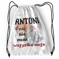 Plecak Dla Antoniego Sportowy Szkolny Worek Torba Z Nadrukiem Ze Zdjęciem