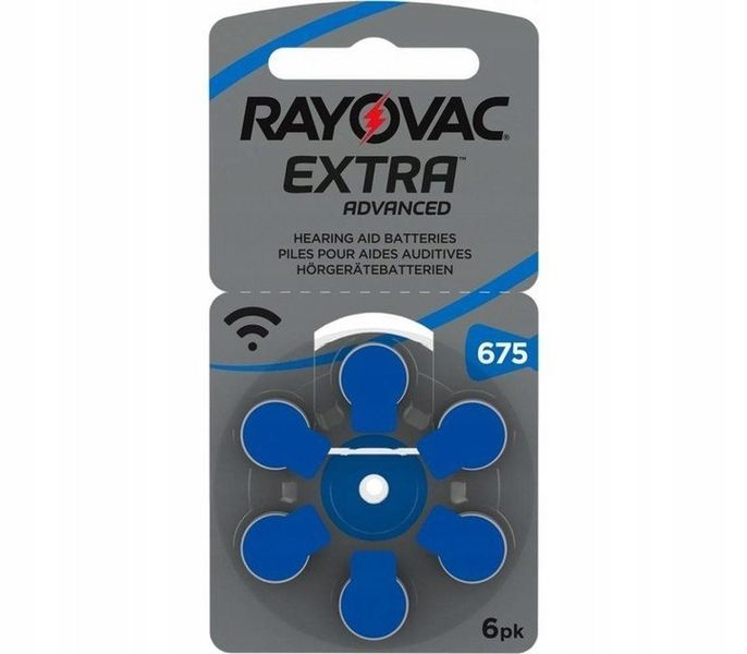 30x Baterie słuchowe RAYOVAC EXTRA 675 PR44 zdjęcie 3