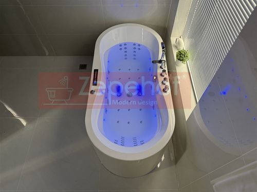 PIĘKNA OWALNA WANNA Z HYDROMASAŻEM 170X80 z 1 ODLEW GRZAŁKA na Arena.pl