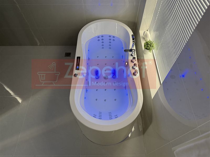 PIĘKNA OWALNA WANNA Z HYDROMASAŻEM 170X80 z 1 ODLEW GRZAŁKA zdjęcie 46