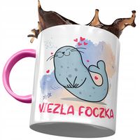 Kubek Różowy Śmieszny Zabawny Niezła Foczka Z Nadrukiem Ze Zdjęciem