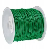 SZNUREK bawełniany woskowany 1mm zielony 20-30m