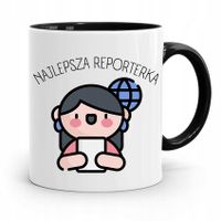 Kubek Czarny Prezent Dla Dziennikarza Reportera Z Nadrukiem Ze Zdjęciem