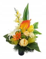 KWIATY NA CMENTARZ BUKIET ROKU 2024 DO WAZONU SZTUCZNE KWIATY