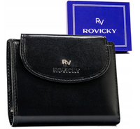 skórzany portfel damski na zatrzask - rovicky