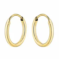 ZŁOTE KOLCZYKI Damskie KÓŁKA pr. 585 KOŁA 10mm Kreolki RING 14k