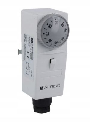 STEROWNIK TERMOSTAT PRZYLGOWY NA RURĘ POMPY C.O BRC 20-90°C AFRISO 6740100 na Arena.pl