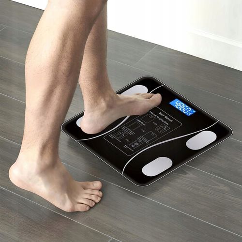 WAGA ŁAZIENKOWA BLUETOOTH SMART 25w1 180Kg ANALITYCZNA INTELIGENTNA + METR na Arena.pl