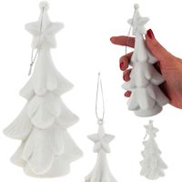 CHOINKA FIGURKA ZAWIESZKA FLOKOWANA PLUSZOW BOMBKA