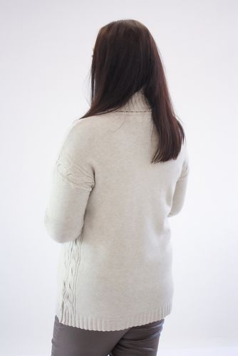 Sweter Golf z Kieszeniami Beżowy UNI na Arena.pl