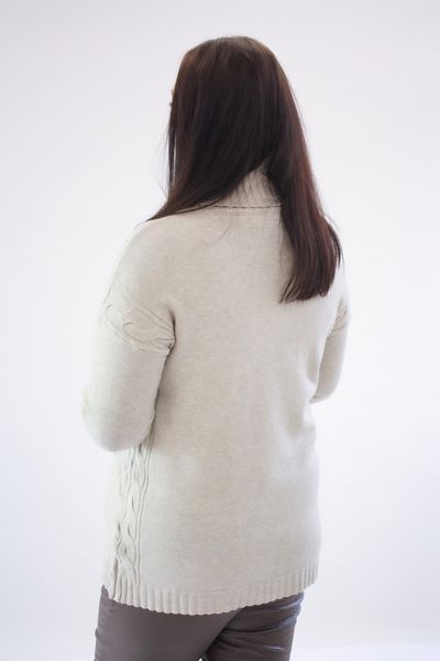 Sweter Golf z Kieszeniami Beżowy UNI zdjęcie 4