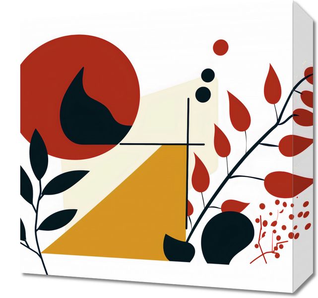 Obraz 40x40cm Ogień i Flora zdjęcie 1