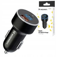 WOZINSKY ŁADOWARKA SAMOCHODOWA USB-A USB-C DWA PORTY UNIWERSALNA MOCNA 36W