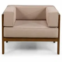 Fotel Drewniany Meble Ogrodowe Z Poduszkami COR