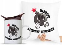 Zestaw Poduszka + Kubek Prezent Brata Braciszka Z Nadrukiem Ze Zdjęciem