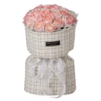 Mydlane Róże Różowe Led Zestaw na Walentynki Dzień Kobiet Prezent Urodziny