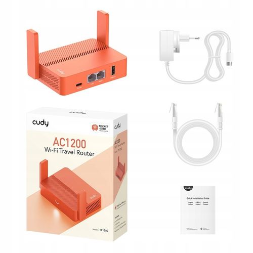 Router sieciowy Cudy TR1200 LAN przenośny modem Wi-Fi 5 Wi-Fi VPN podróżny na Arena.pl
