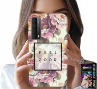 ETUI DO HUAWEI P SMART 2021 - KWIATISTY WZÓR, MODNE DAMSKIE + SZKŁO