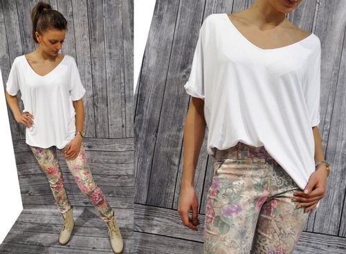 MIKOS*NOWOSĆ BLUZKA OVERSIZE, KIMONO Z DEKOLTEM SM na Arena.pl