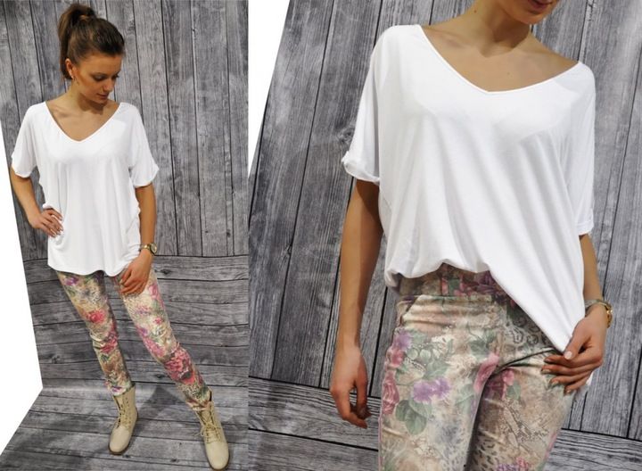 MIKOS*NOWOSĆ BLUZKA OVERSIZE, KIMONO Z DEKOLTEM SM zdjęcie 2