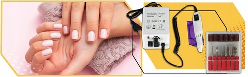 FREZARKA DO PAZNOKCI MANICURE PEDICURE PROFESJONALNA MOCNA 20W frezy zestaw na Arena.pl