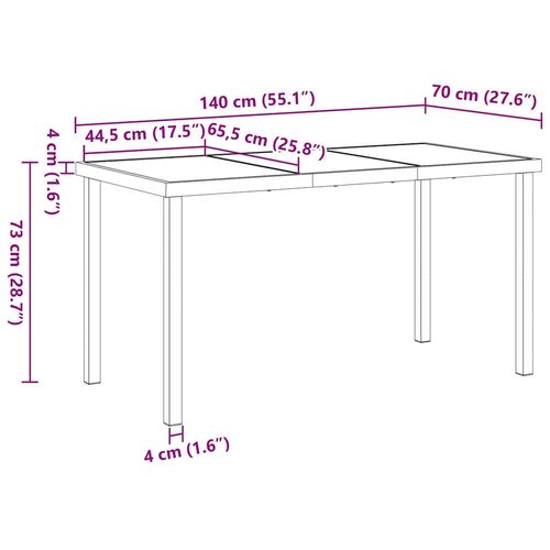 Zestaw do jadalni w ogrodzie 5 pcs Antracyt Stal na Arena.pl
