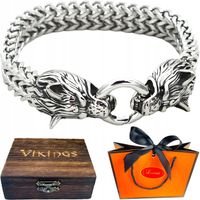 Bransoletka męska VIKING pudełko torebka prezentowa dla mężczyzny 21,5 cm