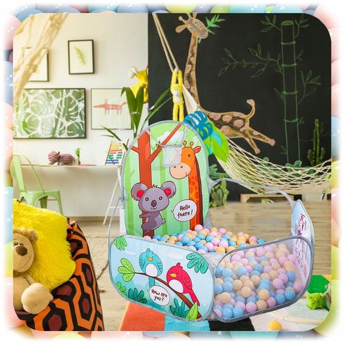 KOLOROWY SUCHY BASEN NAMIOT NA KULKI DLA DZIECI KOJEC Z KOSZEM na Arena.pl