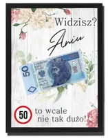 Zabawny prezent na 50 urodziny plakat w ramce