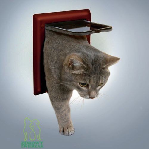 TRIXIE Klapka do drzwi przejścia dla kota magnetyczna brązowa 14,7x15,8cm na Arena.pl