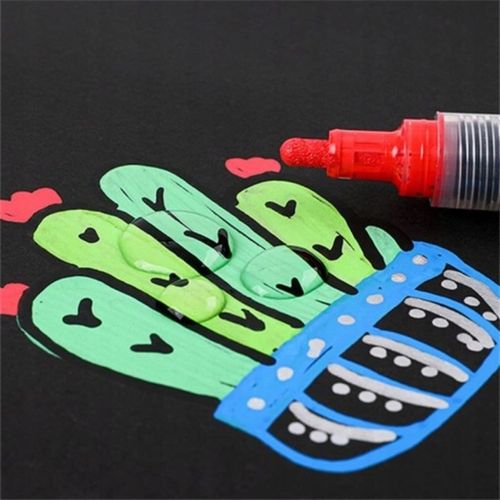 MARKERY AKRYLOWE ZESTAW 24 SZT Pisaki Flamastry Mazaki WODOODPORNE Z FARBĄ na Arena.pl